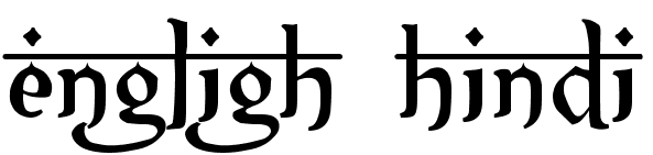 hindi like english fonts
